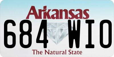 AR license plate 684WIO