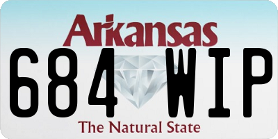 AR license plate 684WIP
