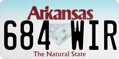 AR license plate 684WIR