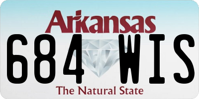 AR license plate 684WIS