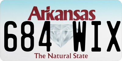 AR license plate 684WIX