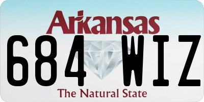 AR license plate 684WIZ