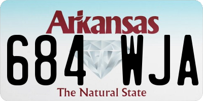 AR license plate 684WJA