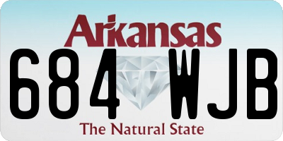 AR license plate 684WJB