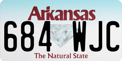 AR license plate 684WJC