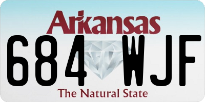 AR license plate 684WJF