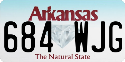 AR license plate 684WJG