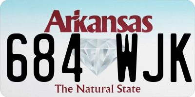AR license plate 684WJK