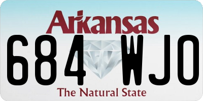 AR license plate 684WJO
