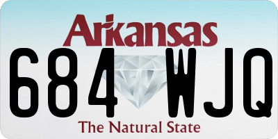 AR license plate 684WJQ