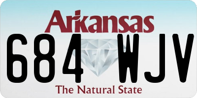 AR license plate 684WJV