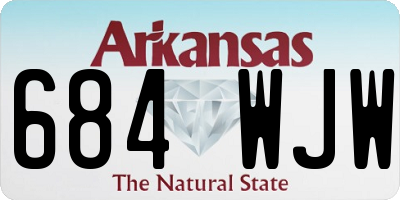 AR license plate 684WJW