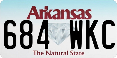 AR license plate 684WKC