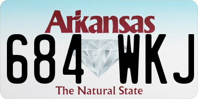 AR license plate 684WKJ