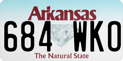 AR license plate 684WKO