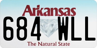 AR license plate 684WLL