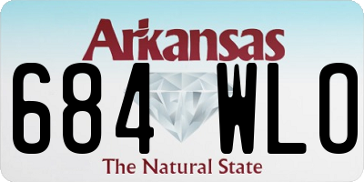 AR license plate 684WLO