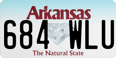 AR license plate 684WLU