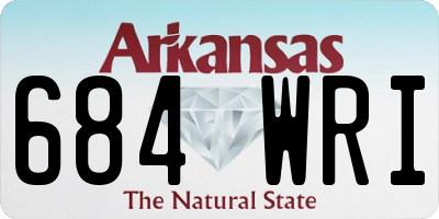 AR license plate 684WRI