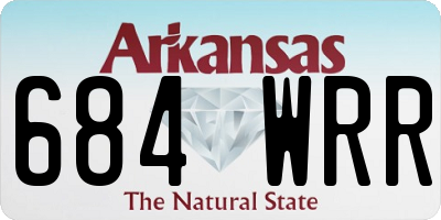 AR license plate 684WRR