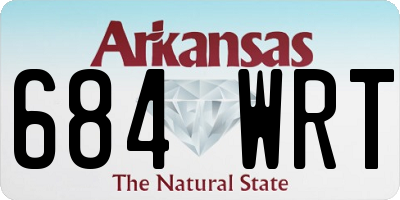 AR license plate 684WRT