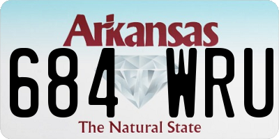 AR license plate 684WRU