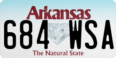 AR license plate 684WSA