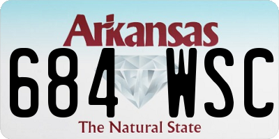 AR license plate 684WSC