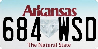 AR license plate 684WSD