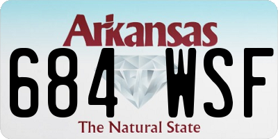 AR license plate 684WSF