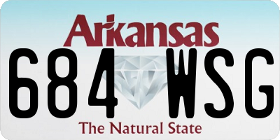 AR license plate 684WSG