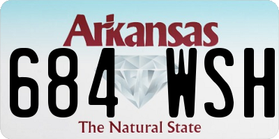 AR license plate 684WSH
