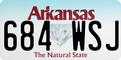 AR license plate 684WSJ