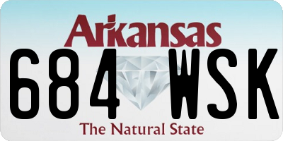 AR license plate 684WSK