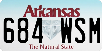 AR license plate 684WSM