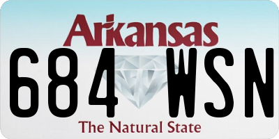 AR license plate 684WSN