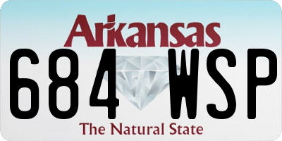 AR license plate 684WSP