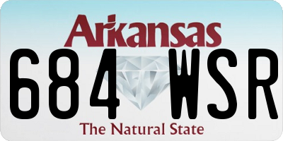 AR license plate 684WSR