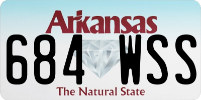 AR license plate 684WSS