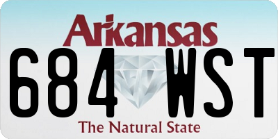 AR license plate 684WST