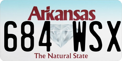 AR license plate 684WSX