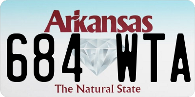 AR license plate 684WTA