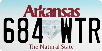 AR license plate 684WTR