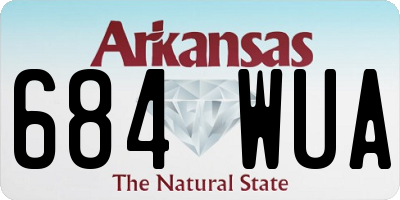 AR license plate 684WUA