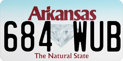 AR license plate 684WUB