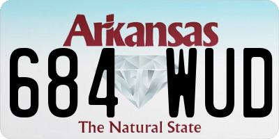 AR license plate 684WUD