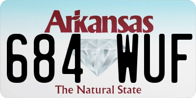 AR license plate 684WUF