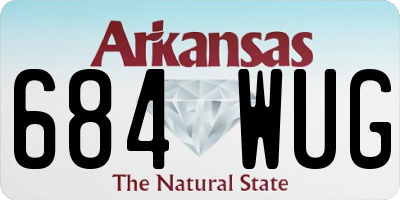 AR license plate 684WUG