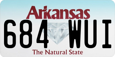 AR license plate 684WUI