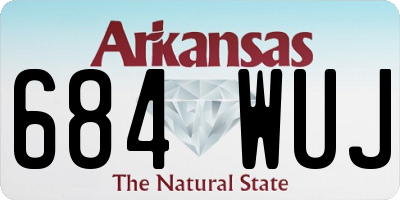 AR license plate 684WUJ